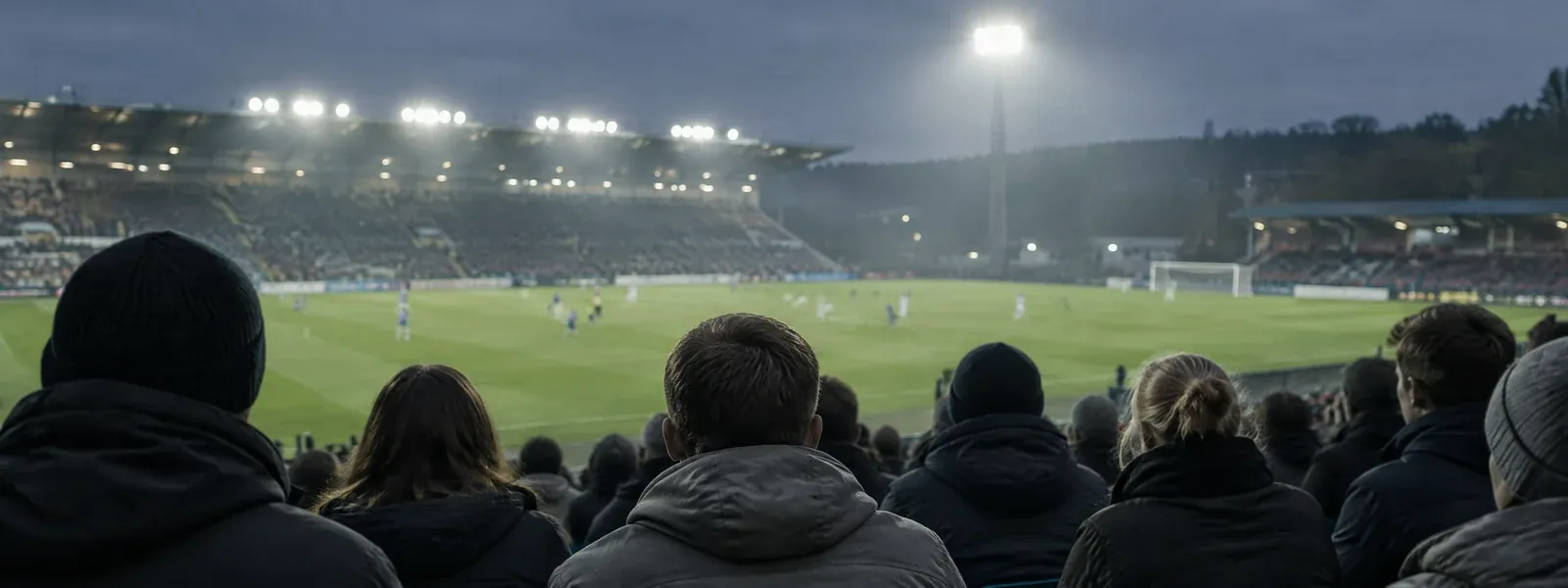 Publik på läktaren under en fotbollsmatch