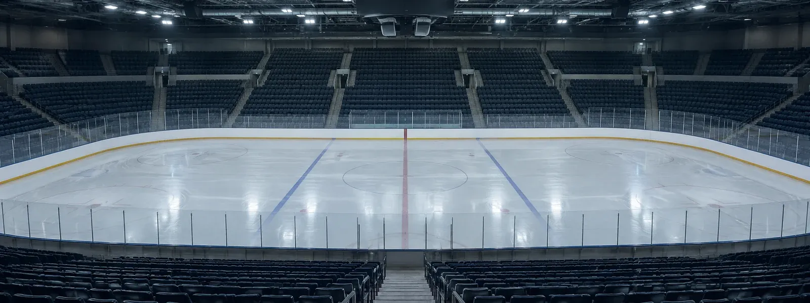 Tom ishockeyrink i en arena