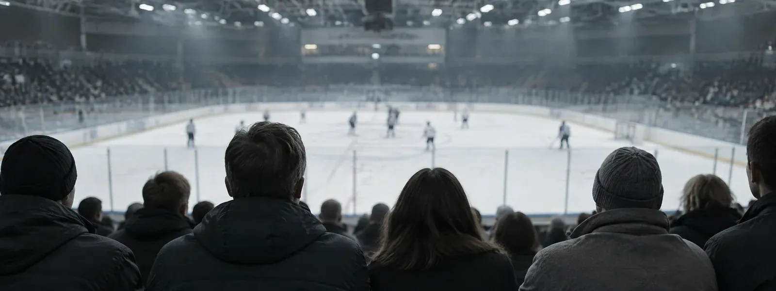 Publik på läktaren under en ishockeymatch